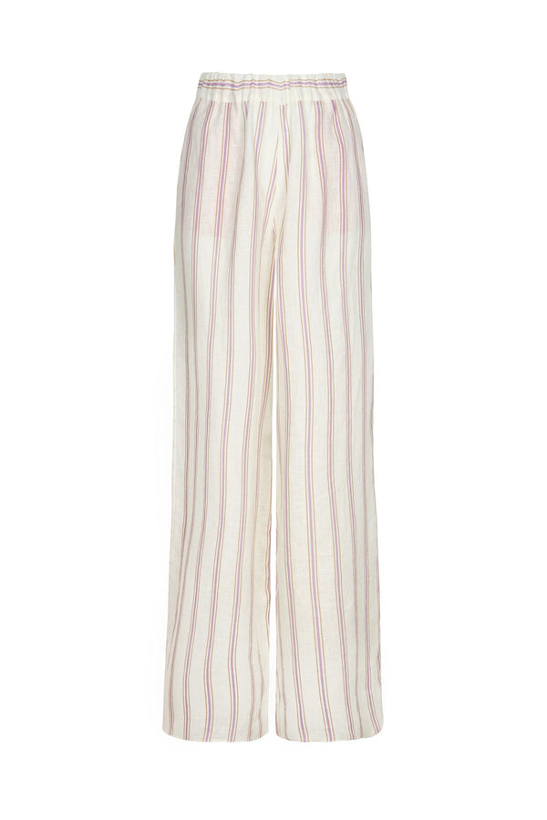 San Benito Linen Pants / Lila Stripes